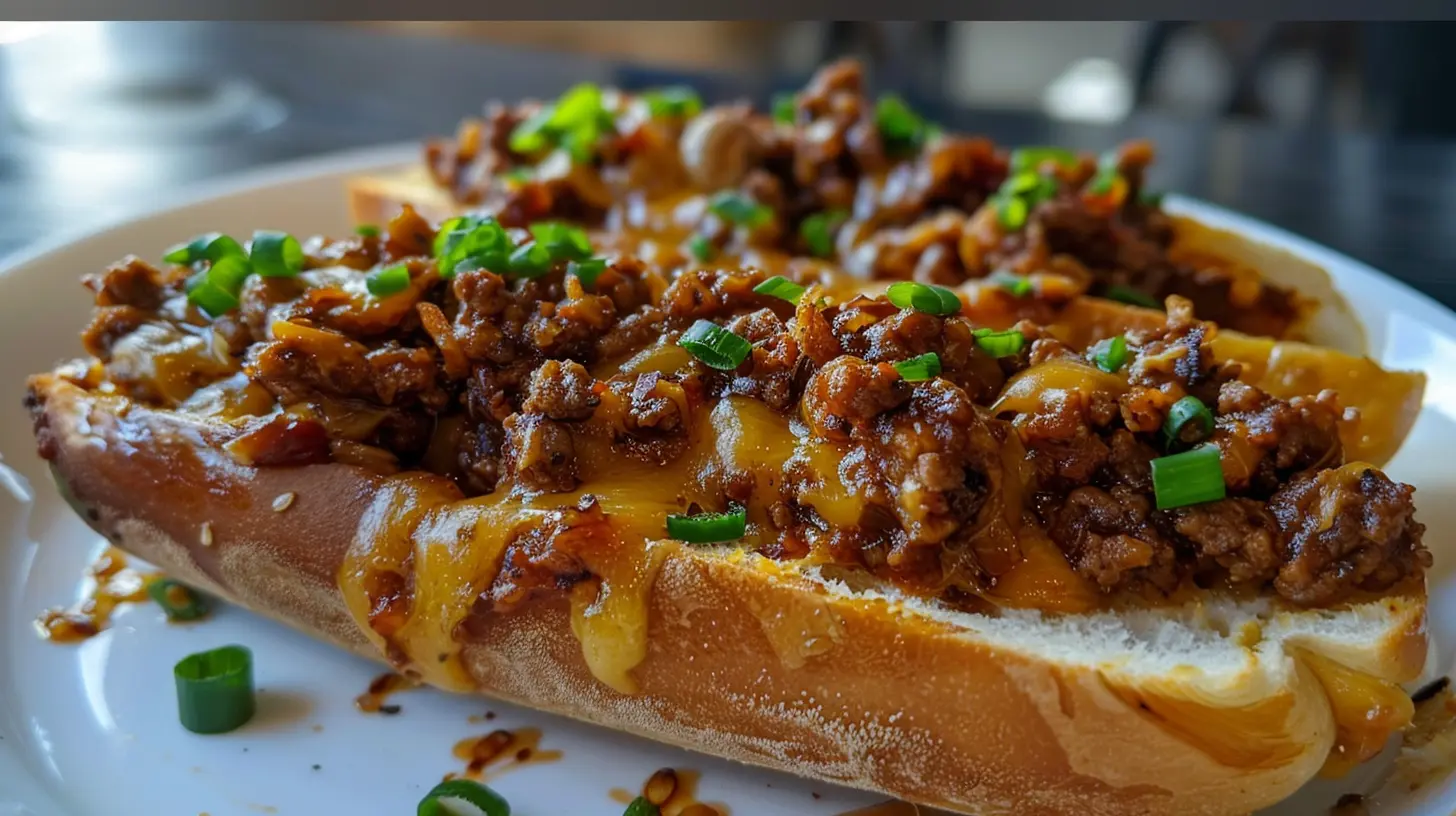CHEESY GARLIC BREAD SLOPPY JOES
