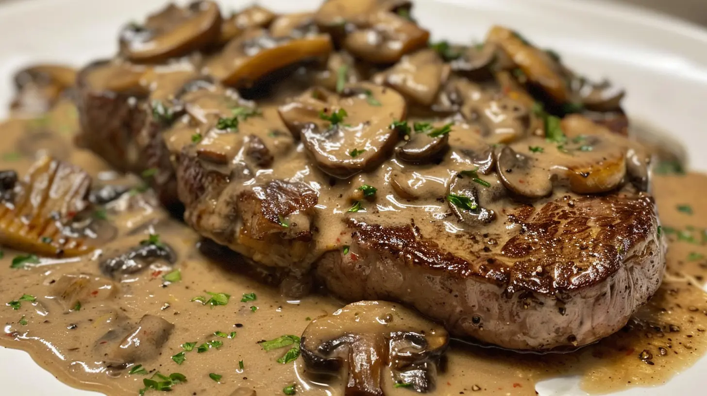Learn how to make elegant pan-seared Steak Diane with a rich mushroom sauce. A classic dish perfect for special occasions or elevated dinners at home.