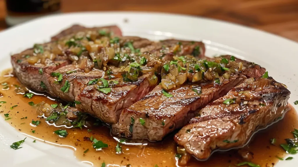 ELEGANT PAN-SEARED STEAK DIANE