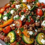 Mediterranean Ground Beef Stir Fry