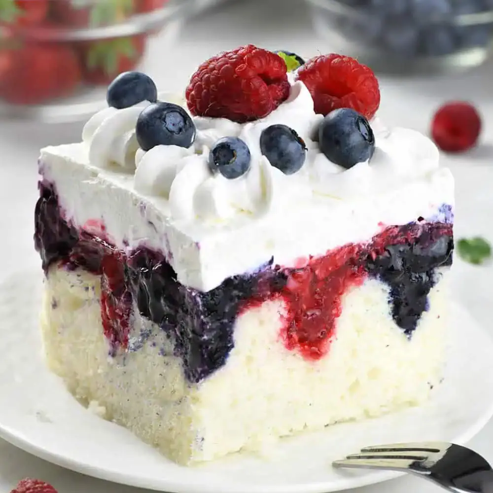 Summer Berry Poke Cake