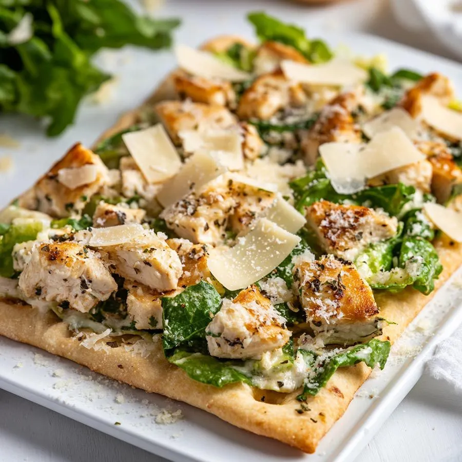 Chicken Caesar Flatbread – A Quick & Flavorful Twist on a Classic