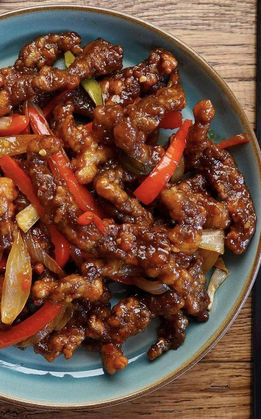 Crispy Chilli Beef with sweet chilli sauce
