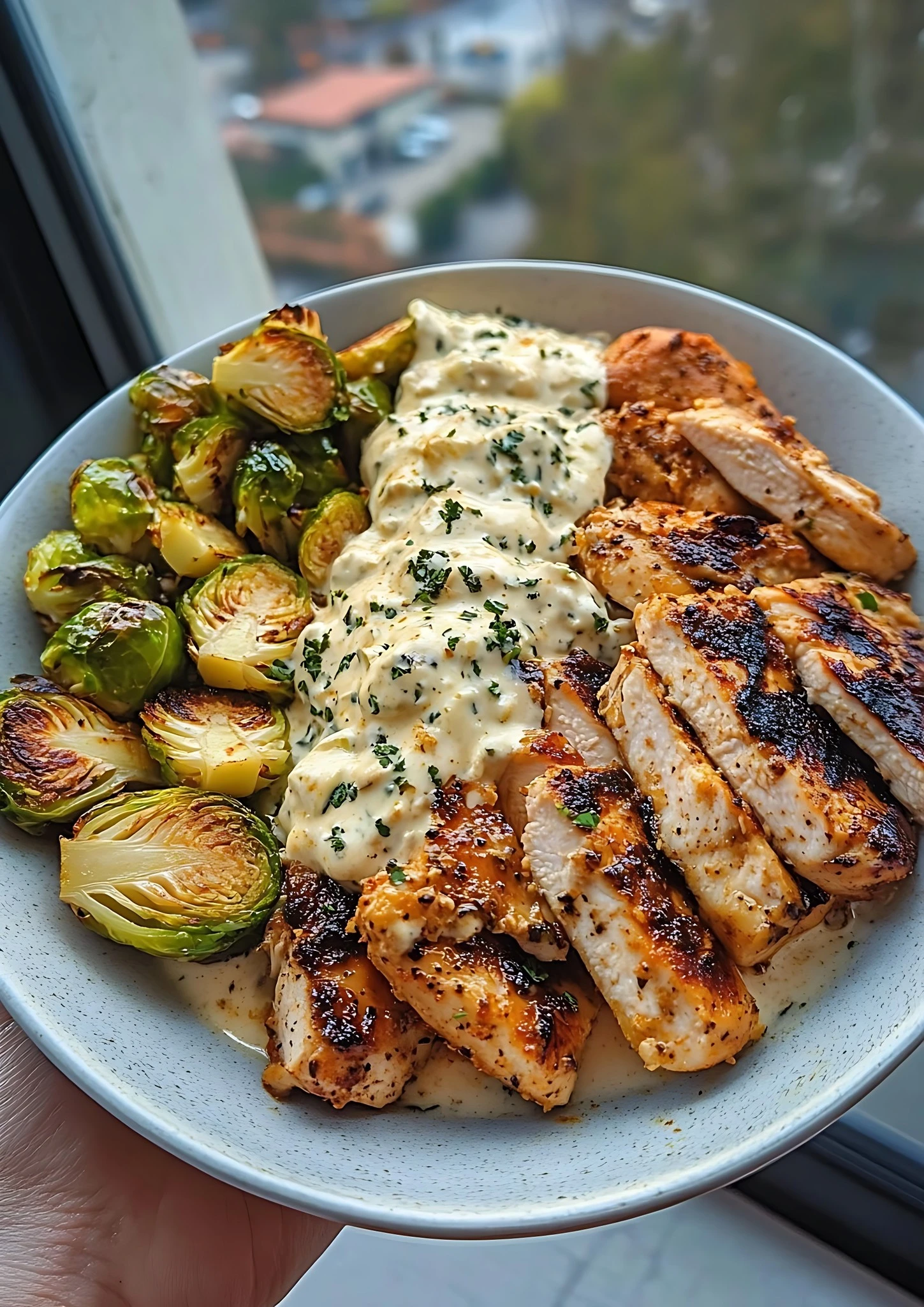 Crispy hot honey feta chicken with hot honey glaze and feta cheese