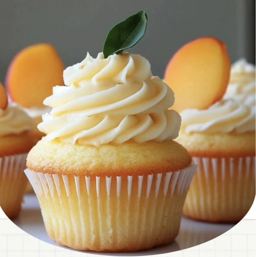 Honey Peach Cream Cheese Cupcakes