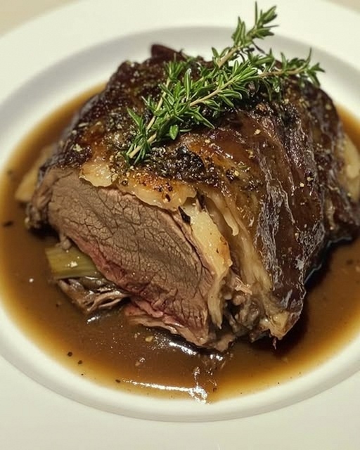 Italian Pot Roast with Gorgonzola Polenta