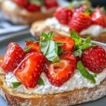 roasted strawberry whipped ricotta toast