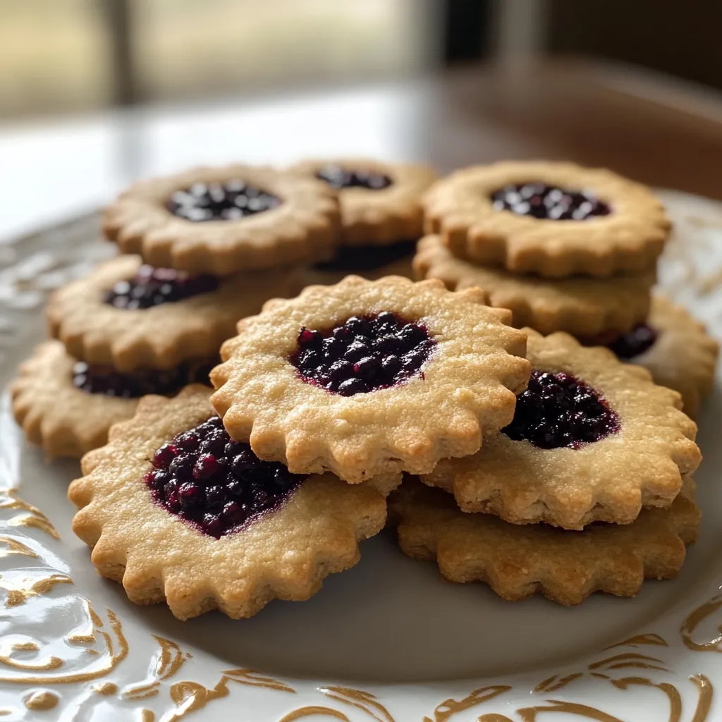 Black Raspberry and Lemon Shortbread Cookies