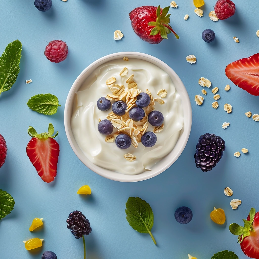 adamberranii Infographic style close up showing Greek yogurt 2c2f2fa6 d7b7 44a1 995f 925d366d2e4a 0