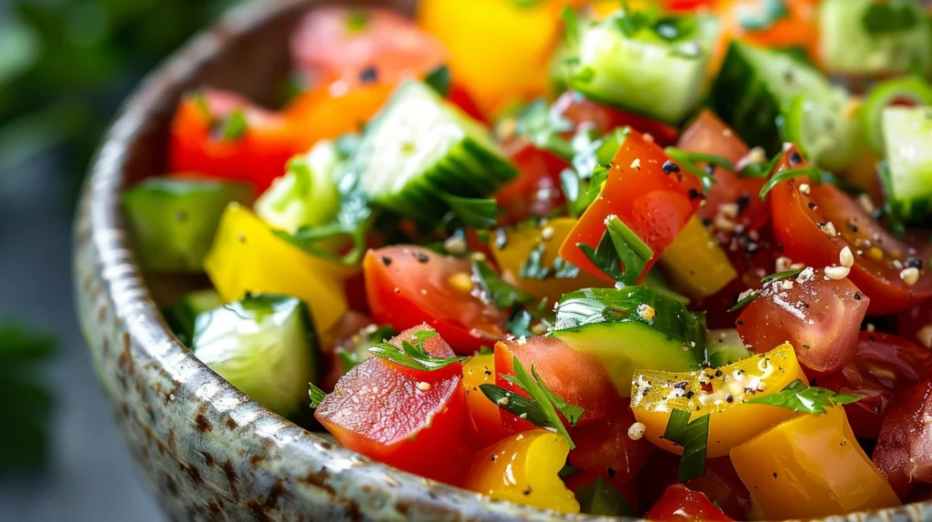 Fresh Gazpacho Salad with Tomatoes & Cucumbers