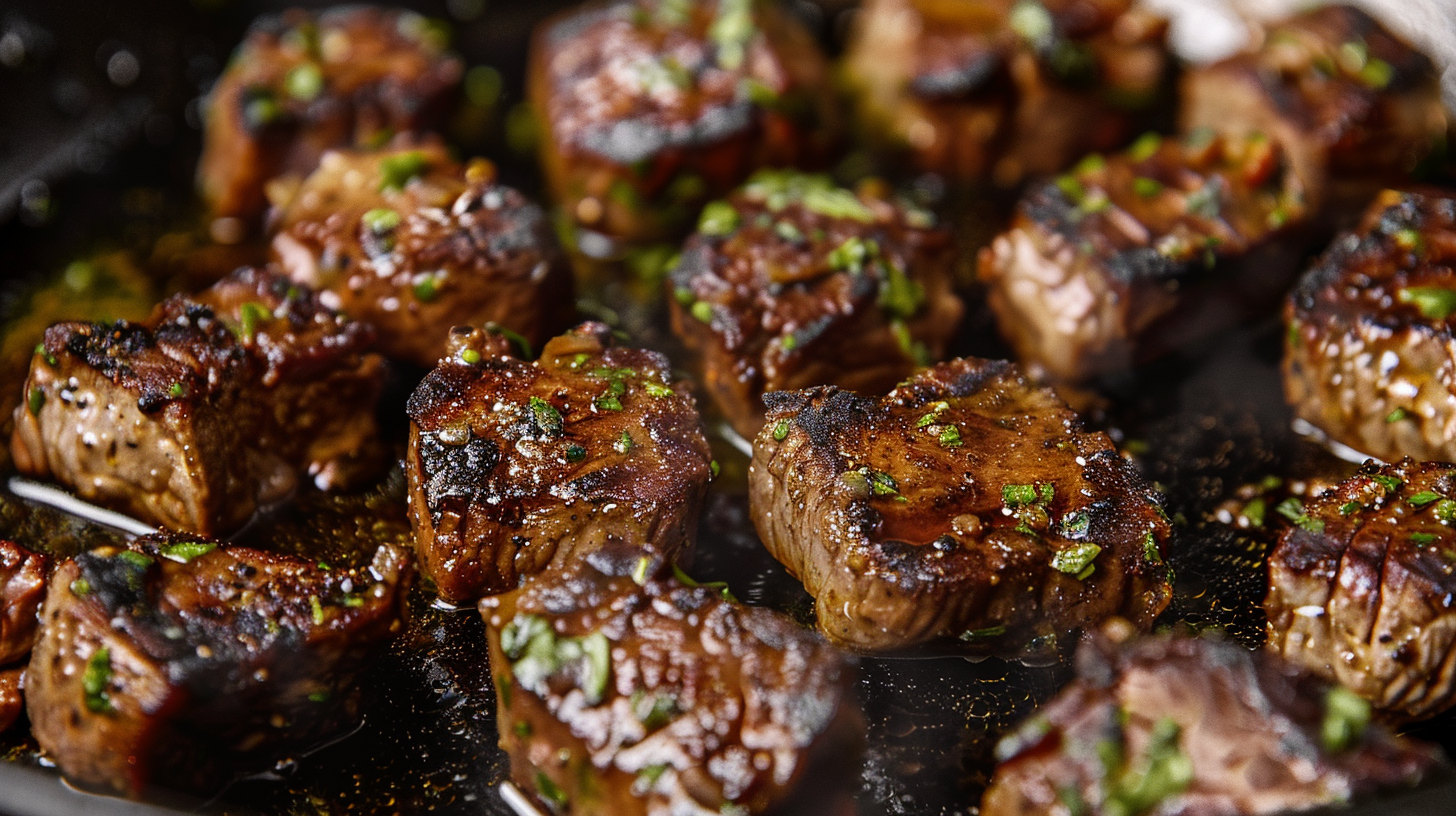 Garlic Butter Steak Bites with Potatoes