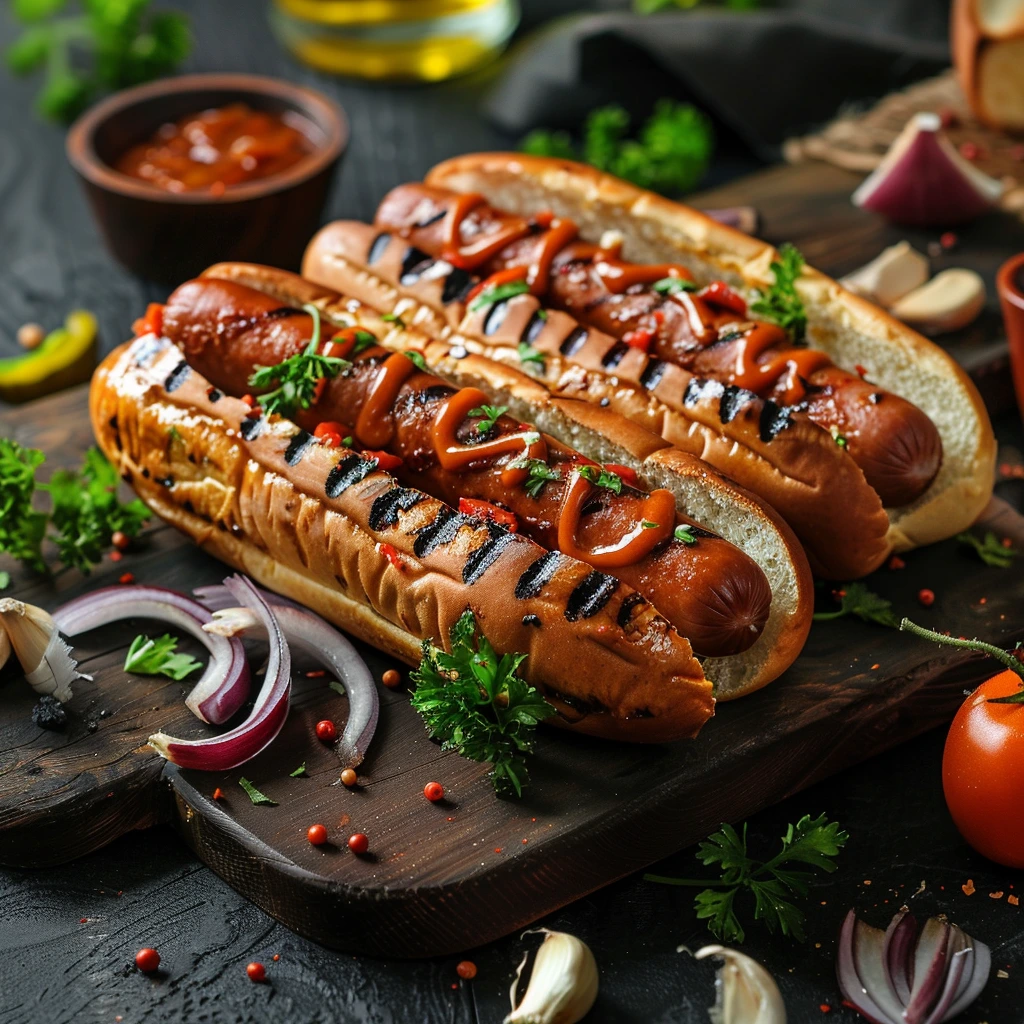 BBQ Hot Dog Board :The Ultimate Grill‑Day Crowd‑Pleaser 8 adamberranii grilled hot dogs on the board with toasting buns 3dd293e4 df58 45ed 9e2e 5f0f99b0efd1 1 1