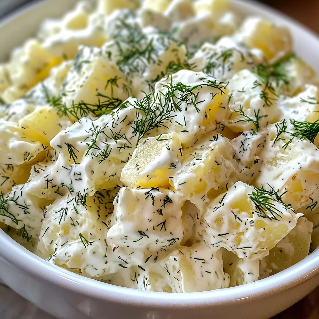 Creamy Greek Yogurt Dill Potato Salad with Fresh Herbs
