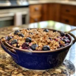 Blueberry Baked Oatmeal with Streusel Topping