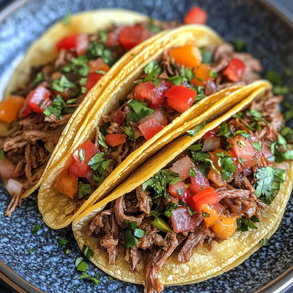 Slow Cooker Shredded Beef Tacos