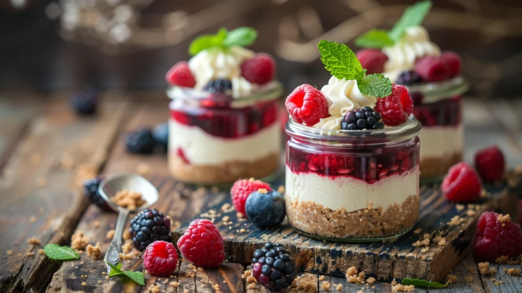 No-Bake Berry Cheesecake Jars: A Fresh & Easy Dessert Recipe