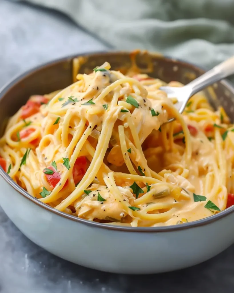 Easy CrockPot Chicken Spaghetti Recipe – Creamy & Cheesy Comfort Food