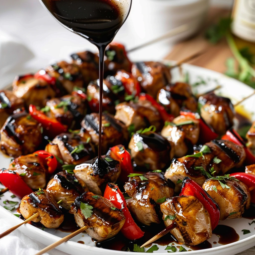 adamberranii Pouring balsamic reduction from spoon over plate d369bb1d d7e6 404c 9375 1df91787538b 0