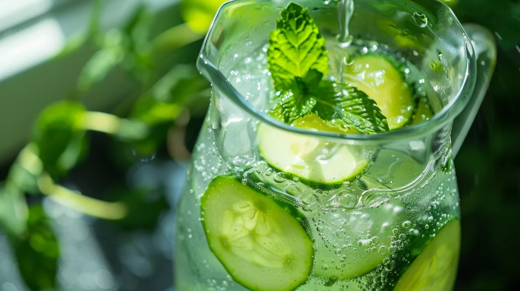 Cucumber Mint Lemonade Pitcher