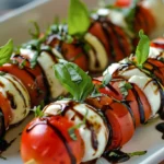 Mini Caprese Skewers with Balsamic Drizzle
