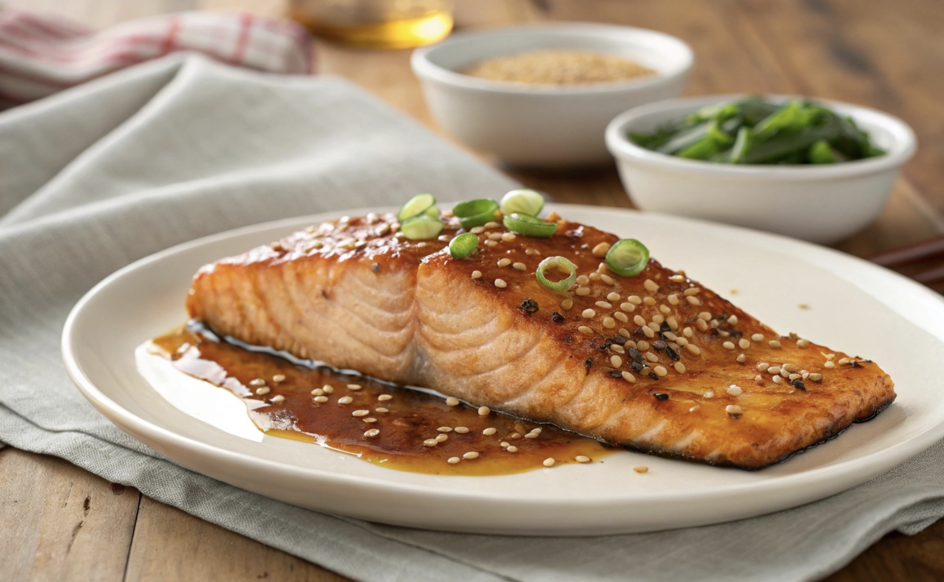 hot honey-glazed salmon